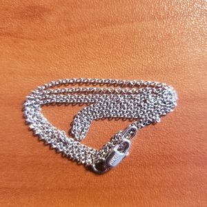 14K white gold chain.